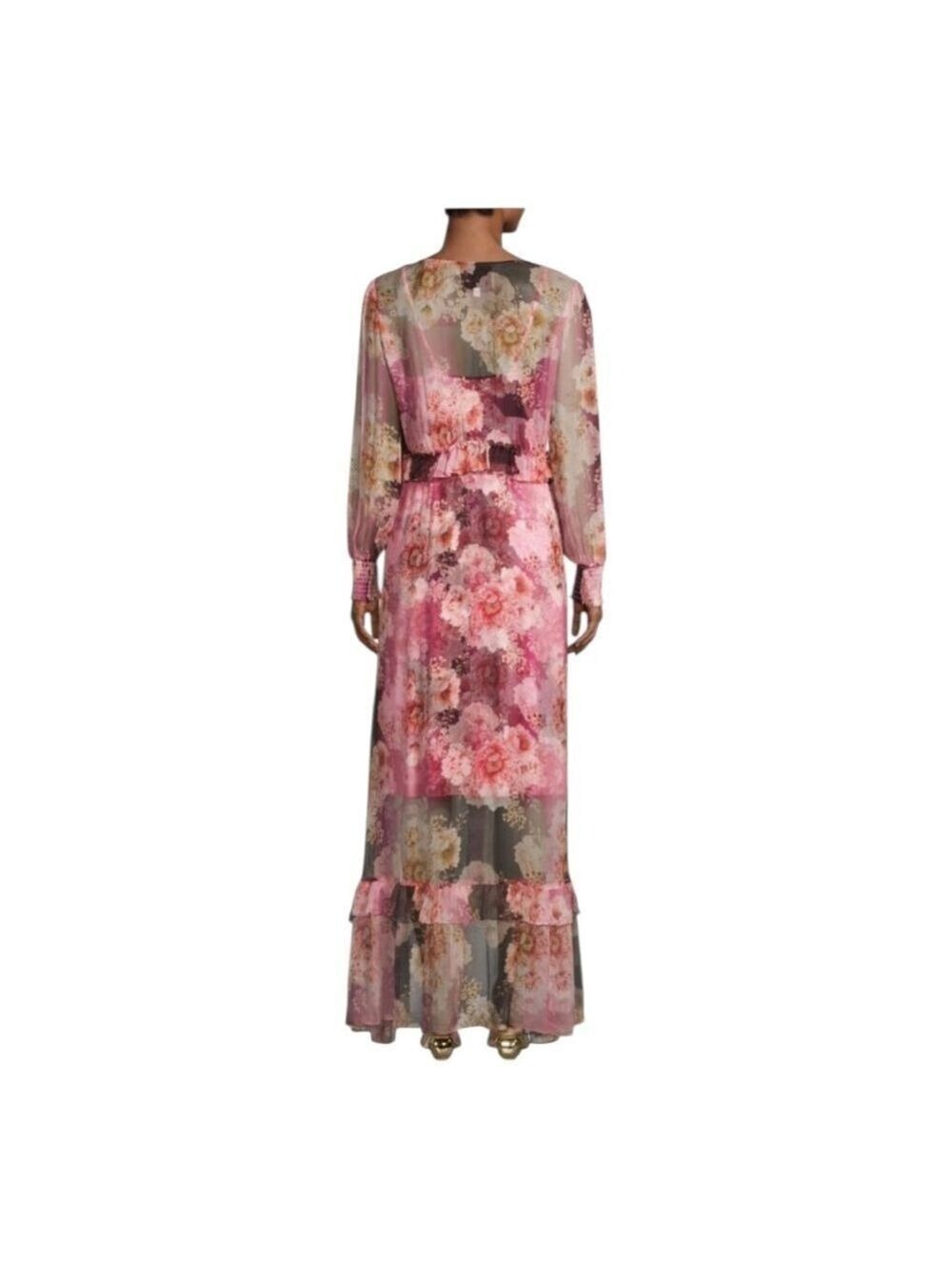 Johnny Was Carina Floral Silk Maxi Dress Size Small